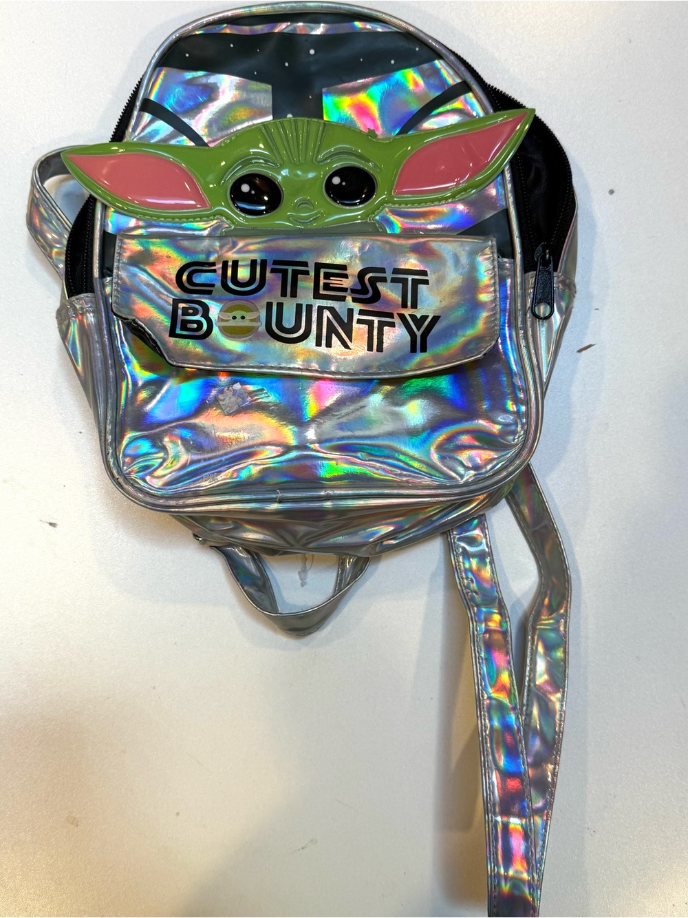 Star Wars Holographic 'Cutest Bounty' Backpack with Green Character Accent